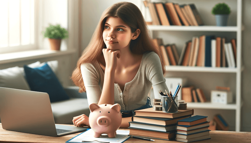 Student Contemplating Savings